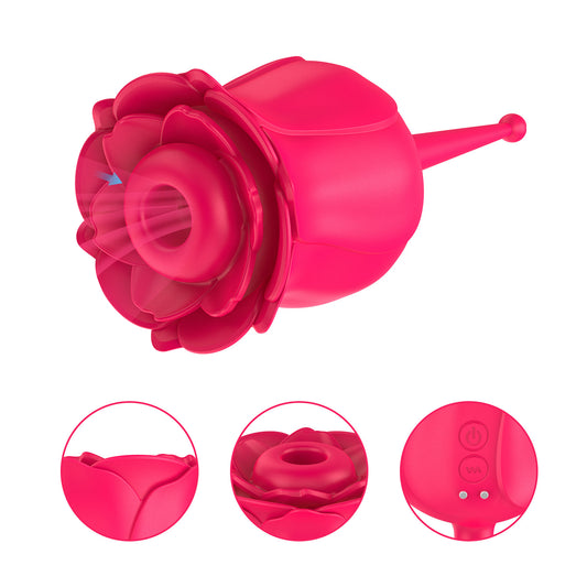 Small Rose Stick  clitoral vibrator with rose Clit Sucking vibrator adult toys for women