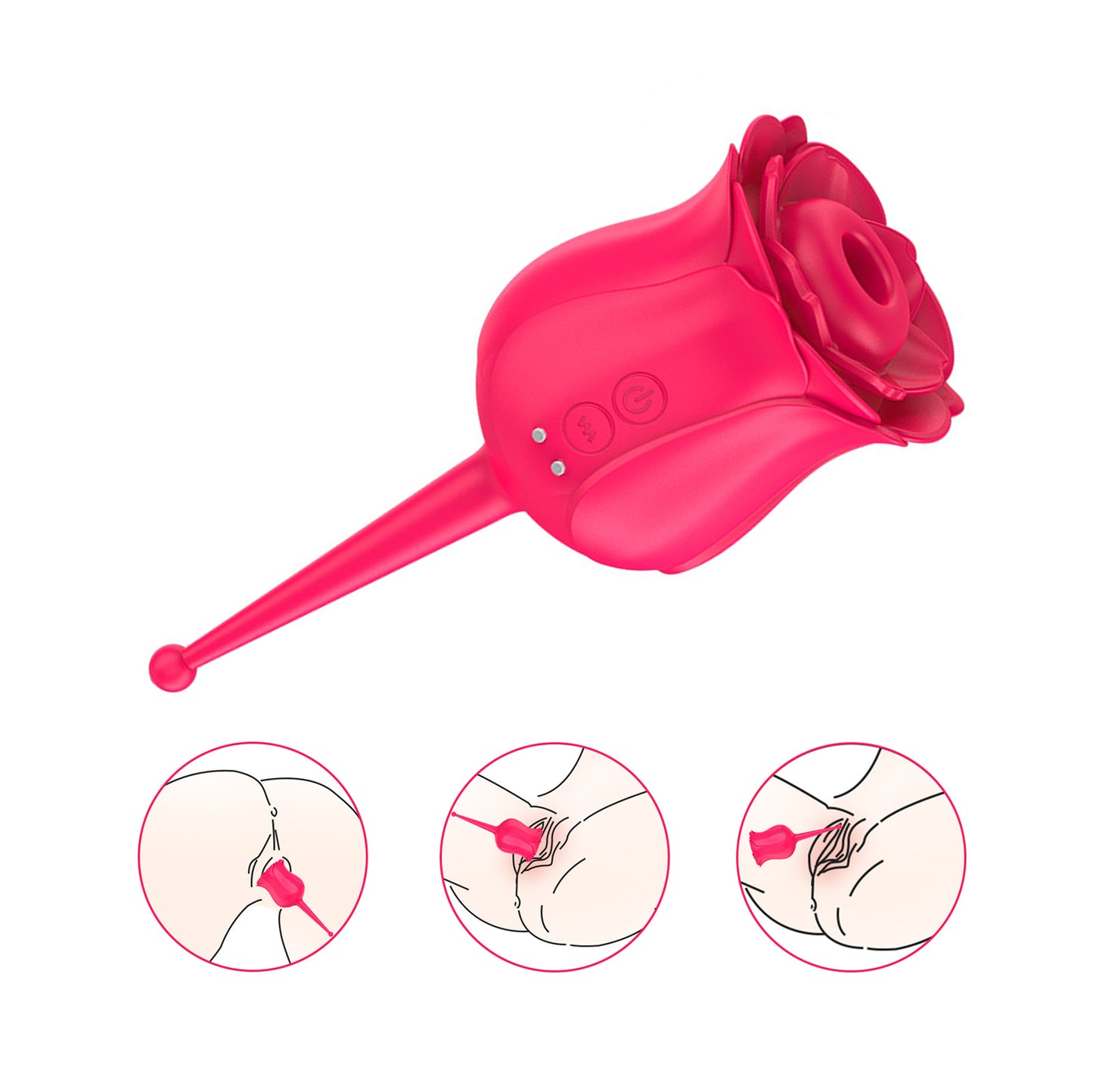 Small Rose Stick  clitoral vibrator with rose Clit Sucking vibrator adult toys for women