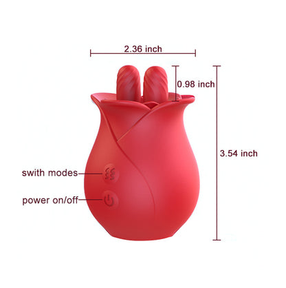 Rose Tongue Clit  Vibrator size